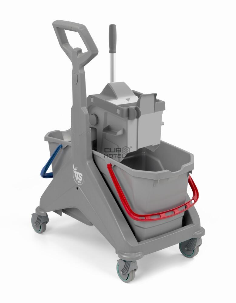 Carro Limpeza 2x25L Cinza com Prensa WIZ